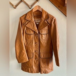 Vintage 1970’s The Tannery Leather Jacket Especially for Montgomery Ward